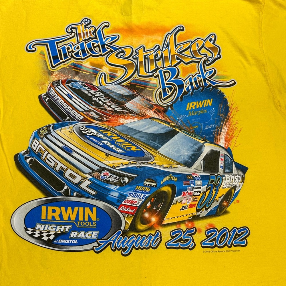 NASCAR Chase Authentics 2012 Irwin Tools Night Race Bristol T-Shirt Mens Large - Picture 4 of 9